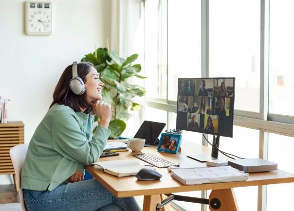 woman on conference call