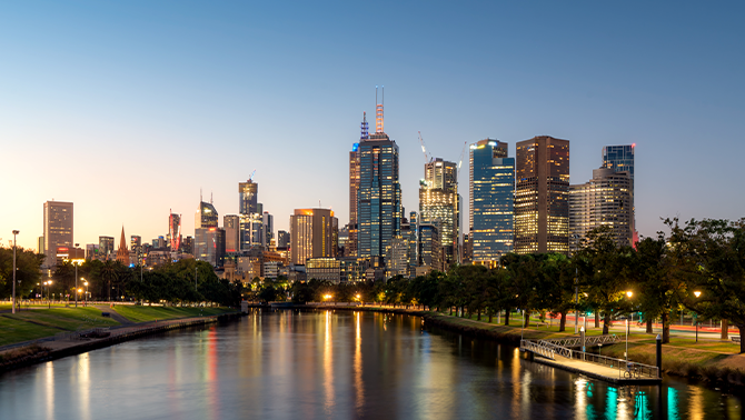 melbourne city skyline corporate travel